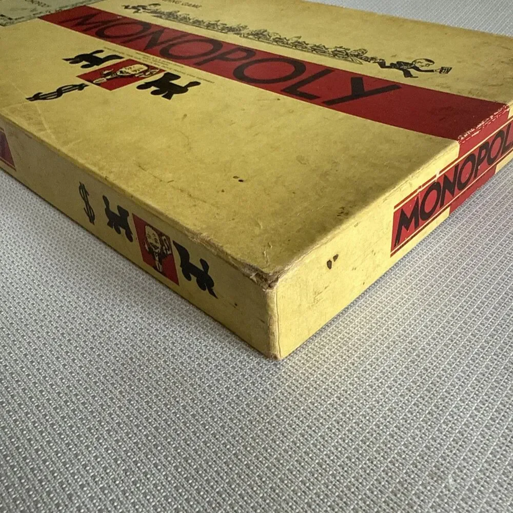 Vintage Monopoly 1954 Board Game Yellow Box - Complete!